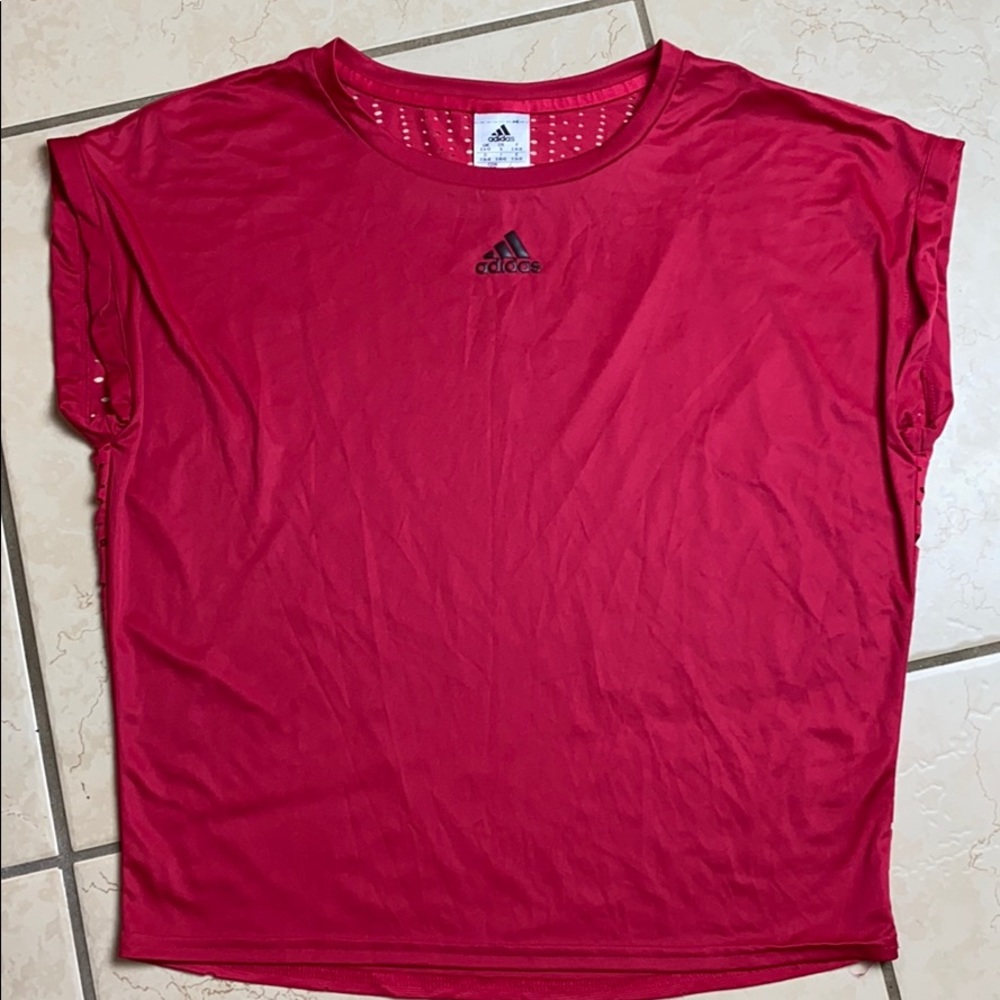 Pink Adidas tennis shirt pretty back design